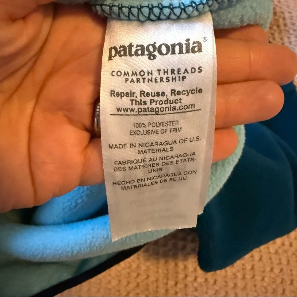 Patagonia Two Toned Fleece Pullover Synchilla Snap Style - Picture 5 of 10